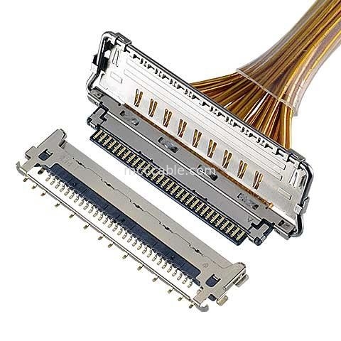 VS II 20846-020T 030T 040T 0,5 mm d'envergure, connecteur micro-coaxial de type d'accouplement horizontal