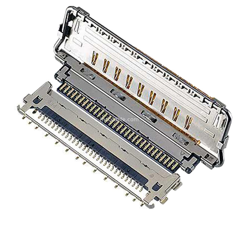 VS II 20846-020T 030T 040T 0,5 mm d'envergure, connecteur micro-coaxial de type d'accouplement horizontal