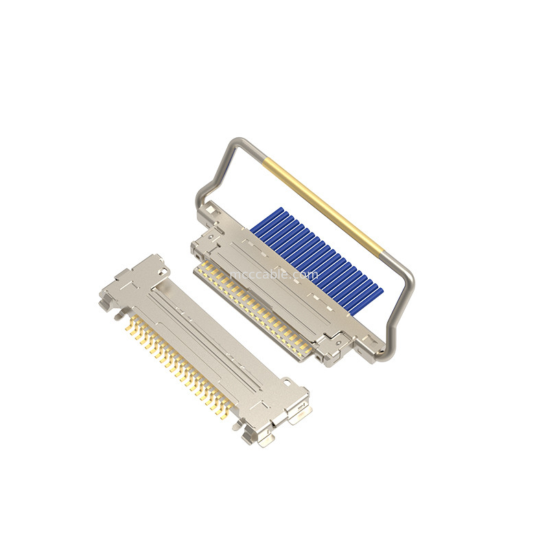 Micro câble coaxial 20846-040T-01 entièrement blindé avec verrou mécanique