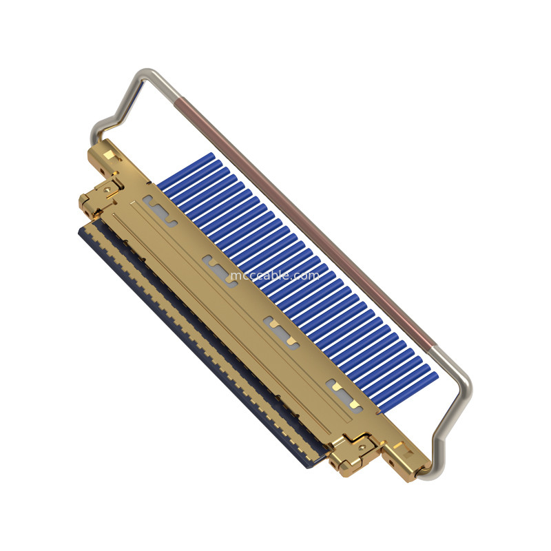 20453-230T-03 Connecteur micro-coaxial de type d'accouplement horizontal à inclinaison de 0,5 mm