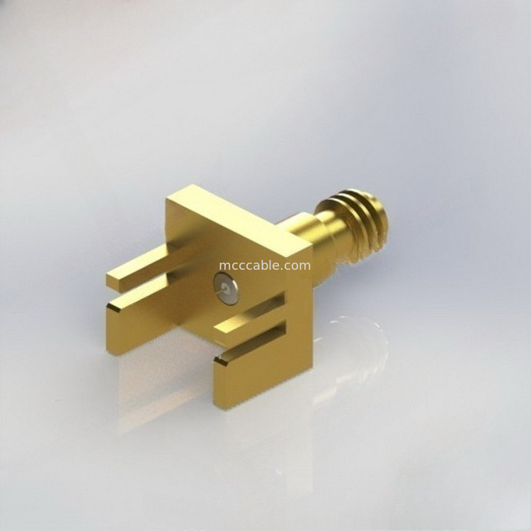Connecteur coaxial du laiton 1mm rf d'OEM avec .009