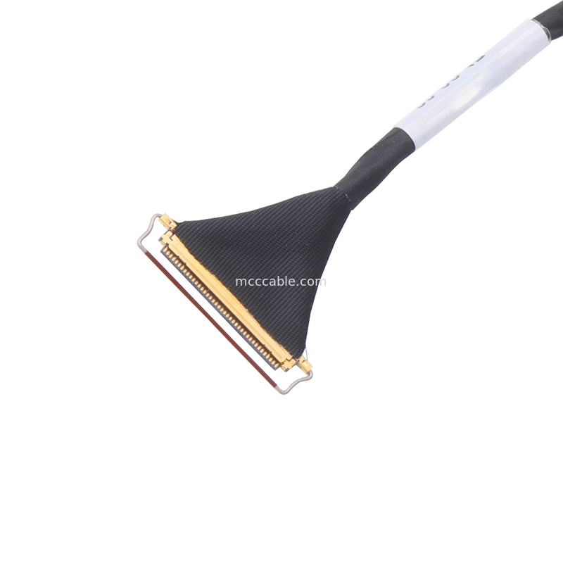 Type de accouplement horizontal connecteur micro-coaxial de câble de lvds d'affichage à cristaux liquides de lancement de Pin Lvds Cable Assembly 0.5mm de la coutume 40