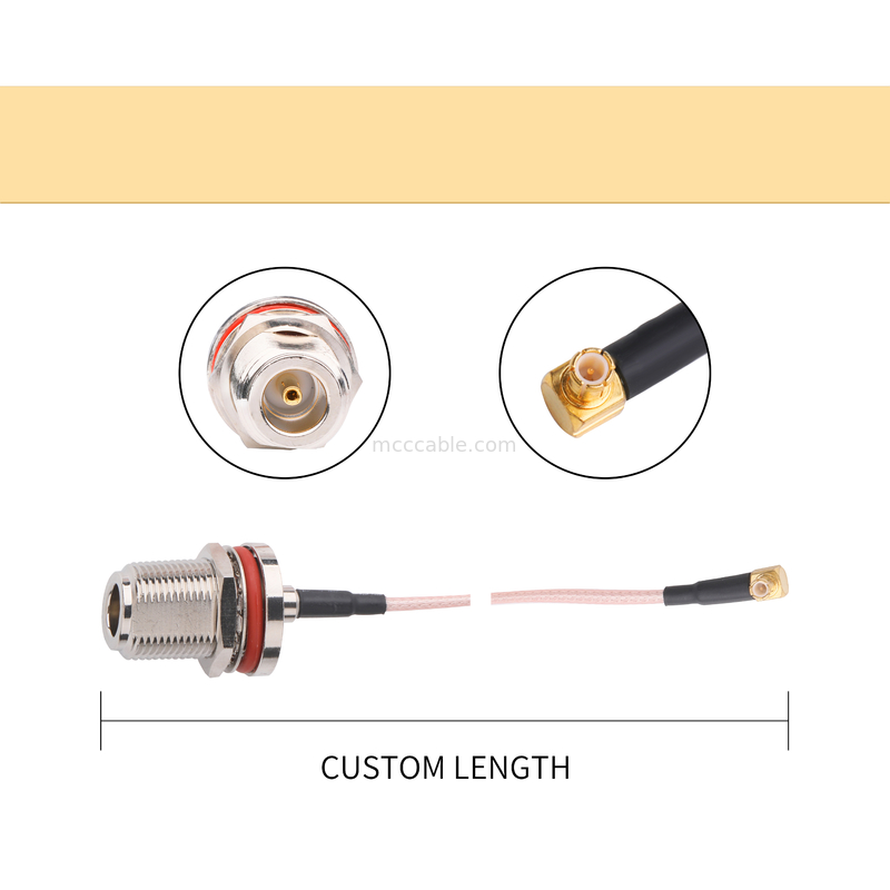 Type câble femelle de N de grande vitesse de samtec de Mini Straight de connecteur coaxial de rf