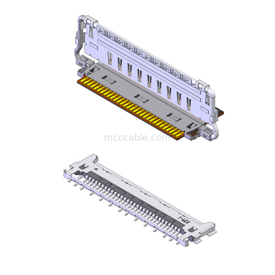 Micro câble coaxial 20862-040T-01 40P Connecteur de prise FPC de type accouplement horizontal Entièrement blindé avec mise à la terre à plusieurs points
