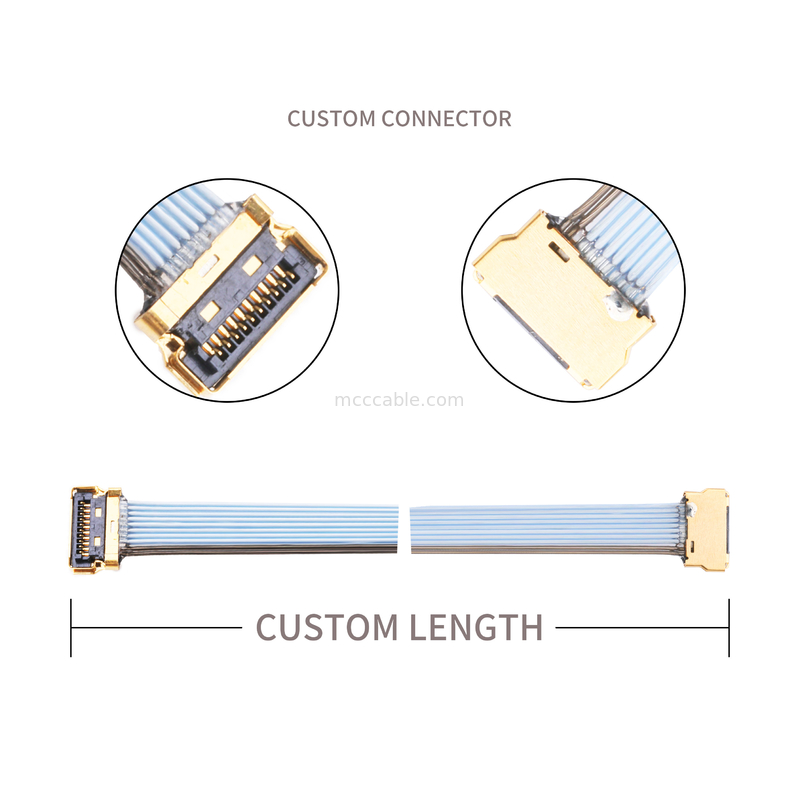 CABLE LVDS 10P 0,35 mm Tension 20857-010T-01 Assemblage de câble pour câble micro coax