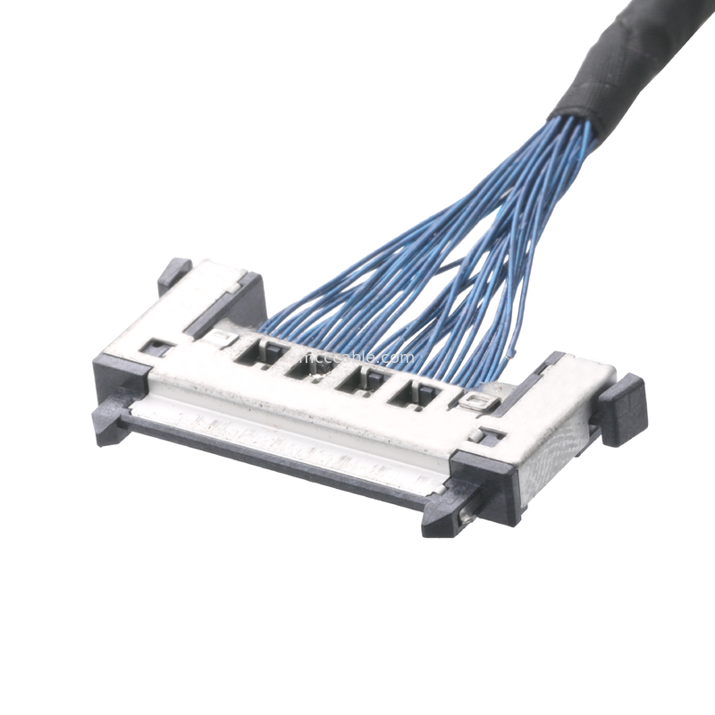 JAE FI-RE31CL au harnais de fil de molex de lancement adapté aux besoins du client par câble du câble équipé d'affichage à cristaux liquides Lvds de fi RE31CL 0.3mm