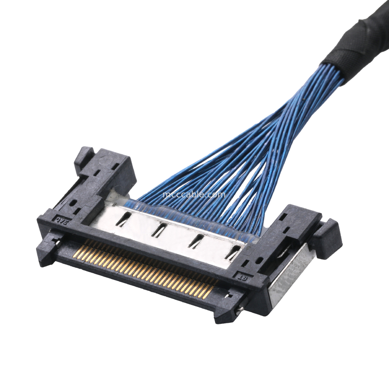 JAE FI-RE31CL au harnais de fil de molex de lancement adapté aux besoins du client par câble du câble équipé d'affichage à cristaux liquides Lvds de fi RE31CL 0.3mm