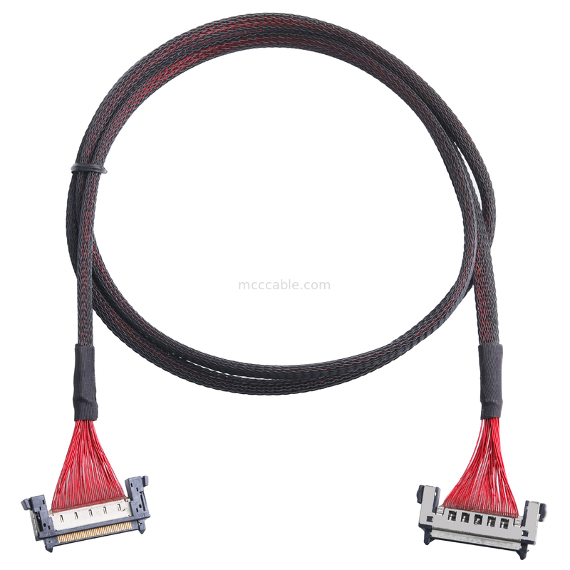 Câble équipé d'affichage à cristaux liquides Lvds JAE FI-RE41CL au harnais de fil de Molex de lancement de fi RE41CL 0.3mm