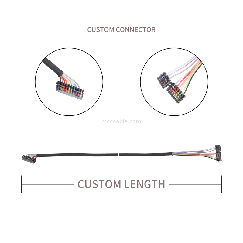 0,6 connecteurs coaxiaux micro du câble équipé de LANCEMENT JST 04XSR-36KHF 06XSR-36KHF 10XSR-36KHF