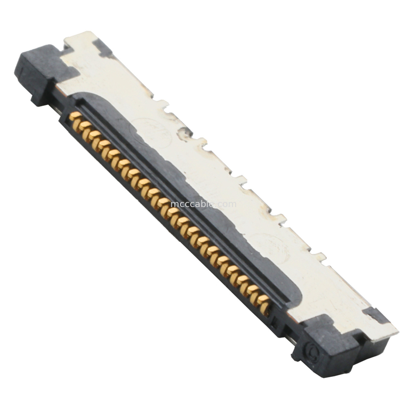 Le cable connecteur coaxial micro de côté de conseil est type à angle droit