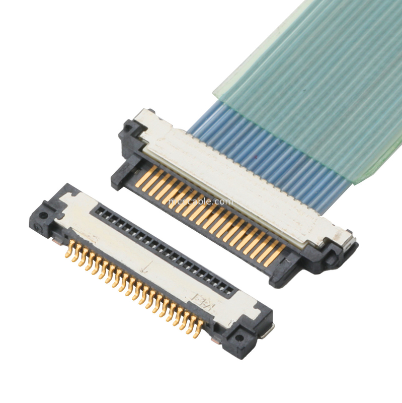Le cable connecteur coaxial micro de côté de conseil est type à angle droit