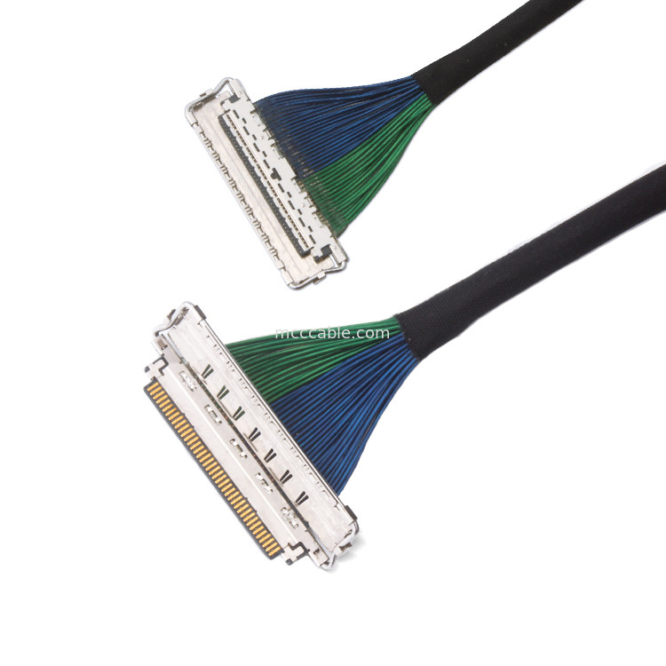 Coutume lancement  20788 de 0,4 millimètres 20679 connecteur coaxial micro Emi Shield Lvds Cable de 30pin 40pin 50pin 60pin