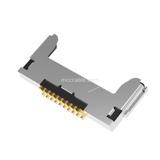 Assemblée micro 20345-010T-32R de câble coaxial de liaison de 10pin Lvds 0,4 millimètres de type de accouplement horizontal connecteur micro-coaxial de lancement