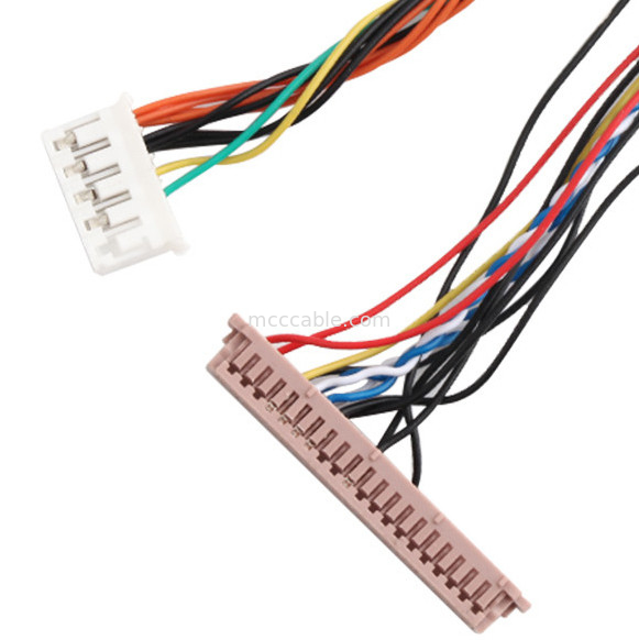 Câble équipé d'affichage à cristaux liquides d'ISO14001 Lvds 20453-230T à PH2.0 PHR-6P 1255H-2