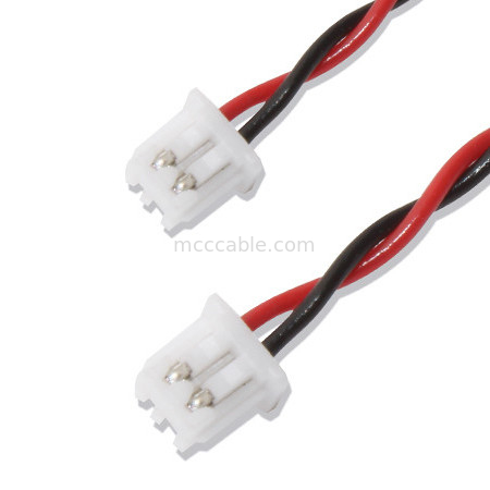 Câbles équipés rouges de harnais de fil de noir du harnais UL1007 de fil de connecteur de JST pH 2,0