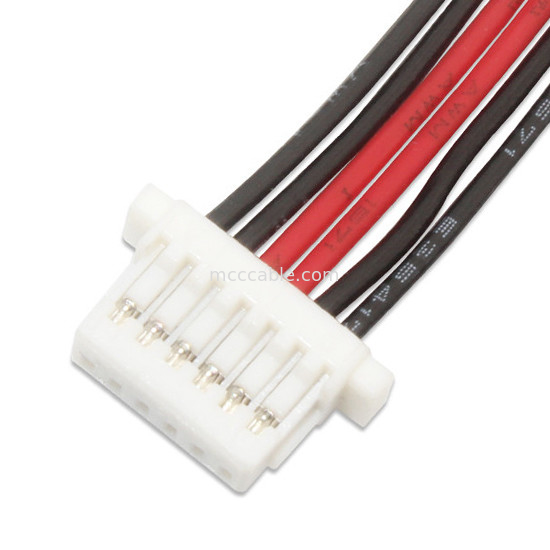 L'expédition de câble de Jst et la manipulation de 1,0 à 6Pin SH1.0 CÂBLENT le connecteur de 500MM Jst au harnais fait sur commande de fil bidon par 3mm