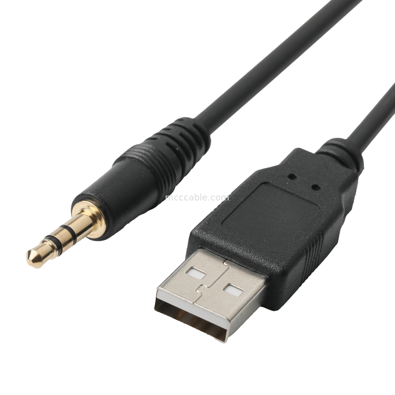Stéréo masculin AUX. de Jack 3.5mm de câble d'extension d'ISOBUS pour le câble de prise d'O Jack USB