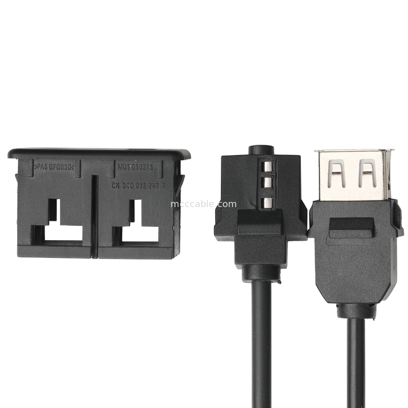 Stéréo masculin AUX. de Jack 3.5mm de câble d'extension d'ISOBUS pour le câble de prise d'O Jack USB