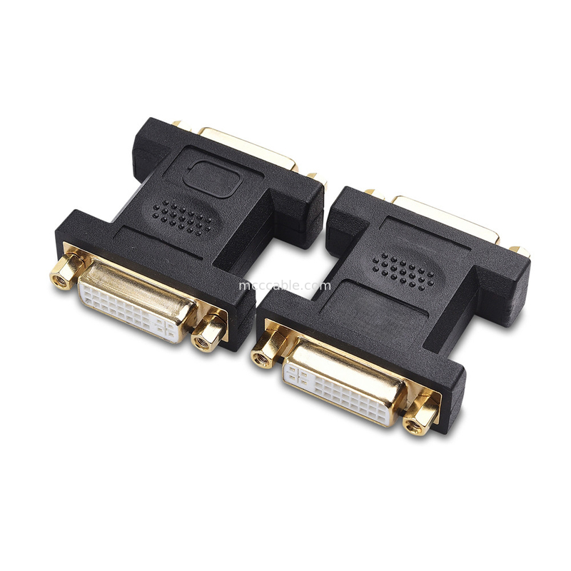 2 paquets Dvi coupler féminin double liaison 24 + 5 broche pour l'assemblage du connecteur de câble LCD