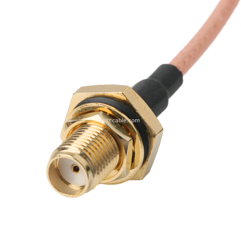 Connecteur de câble Rg316 Sma Femme paroi jack à mâle prise droite