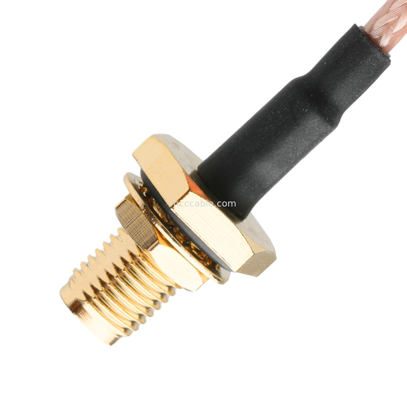 Connecteur de câble Rg316 Sma Femme paroi jack à mâle prise droite