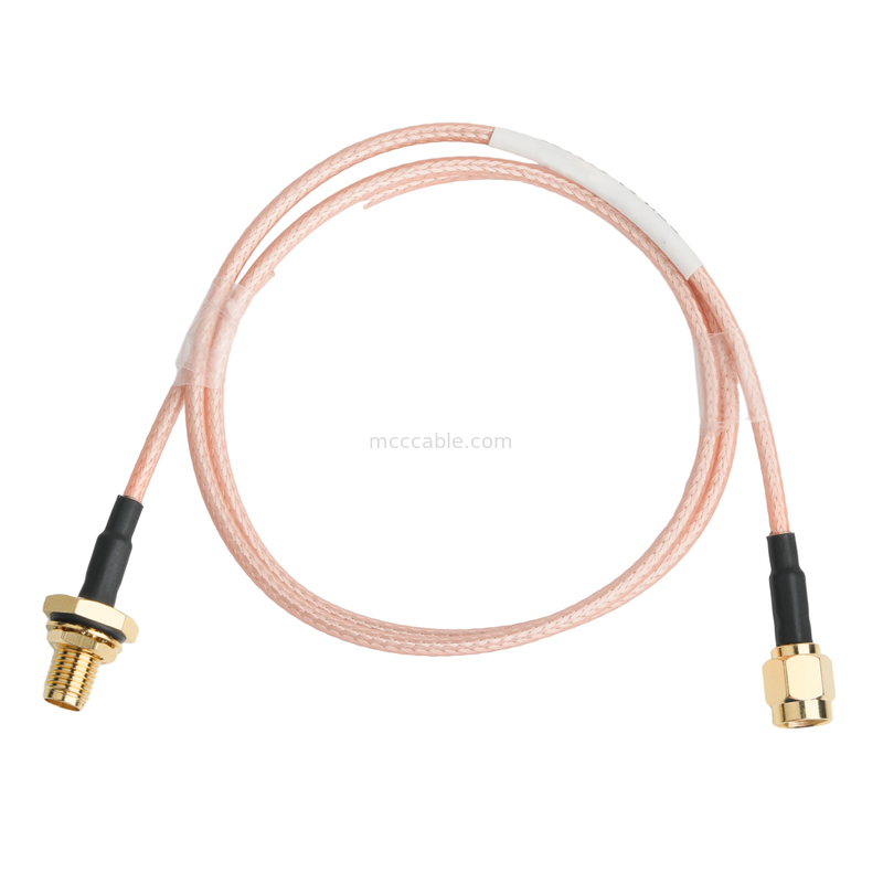 Connecteur de câble Rg316 Sma Femme paroi jack à mâle prise droite