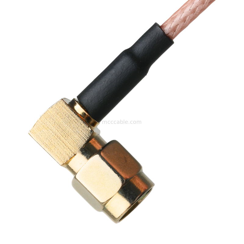 Ip67 Rohs câble coaxiale personnalisé Ra Sma prise à angle droit prise Rg316