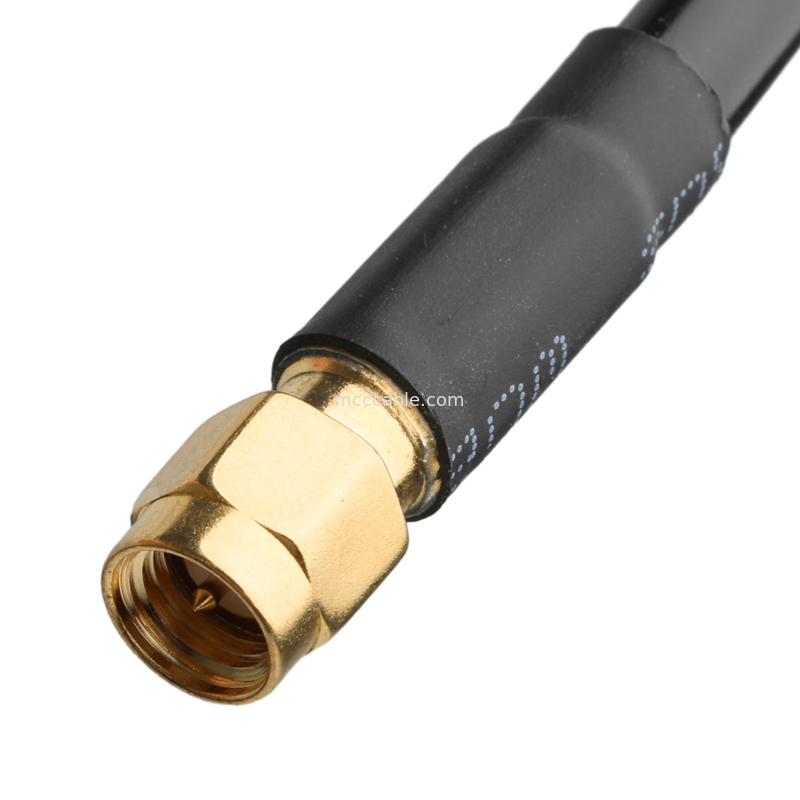 Connecteur RF Lmr-240 câble RF à faible perte noir Sma mâle prise droite à N prise mâle prise à angle droit