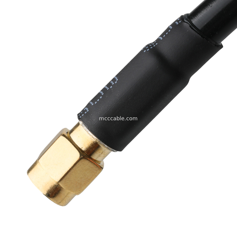 Connecteur RF Lmr-240 câble RF à faible perte noir Sma mâle prise droite à N prise mâle prise à angle droit