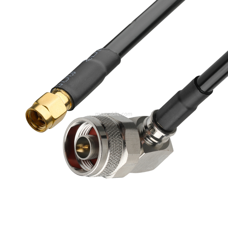 Connecteur RF Lmr-240 câble RF à faible perte noir Sma mâle prise droite à N prise mâle prise à angle droit