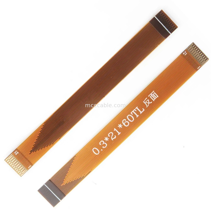 21 câble de la goupille FFC FPC, connecteur flexible d'affichage de lvds de lancement du câble plat 0.3mm de FPC
