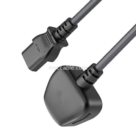 C13 vers le Royaume-Uni Corde d'alimentation Bs1363 18awg 250v Longueur Adapté à la plupart des ordinateurs, imprimantes et autres appareils