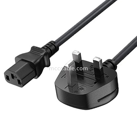 C13 vers le Royaume-Uni Corde d'alimentation Bs1363 18awg 250v Longueur Adapté à la plupart des ordinateurs, imprimantes et autres appareils