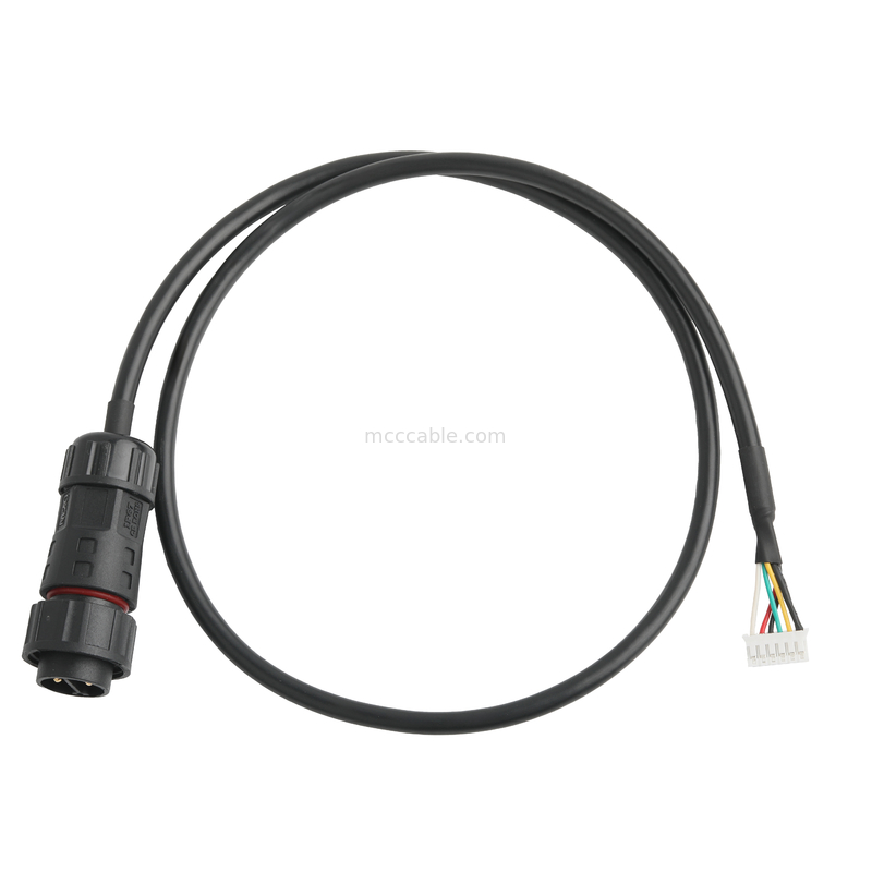 Connecteur imperméable au câble ROHS M20 mâle à JST PHR-6 fil UL2464 24AWGX5C OEM / ODM