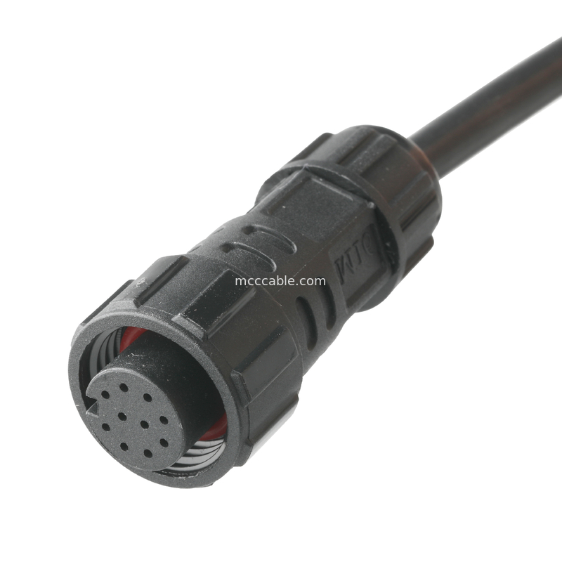 Le connecteur étanche IP67 M16 Femme à SH1.0 9P UL 2464 28AWG*4PR+AEB câble ROHS