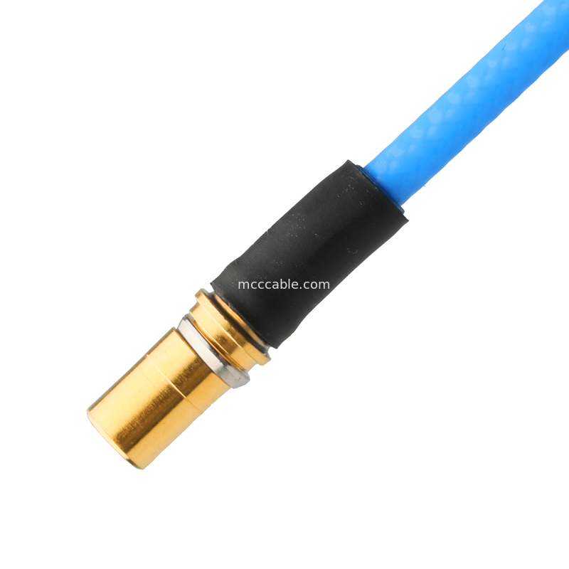 Connecteur RF Assemblages de câbles coaxiaux bas PIM TFT-5G-402 flexible double blindé avec veste FEP bleue