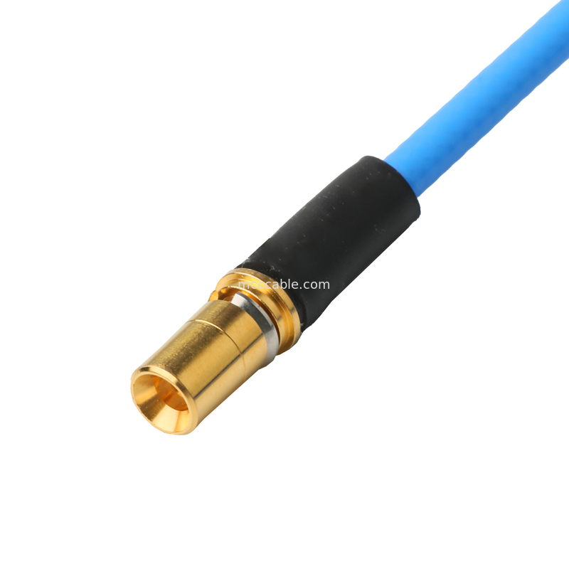 Connecteur RF Assemblages de câbles coaxiaux bas PIM TFT-5G-402 flexible double blindé avec veste FEP bleue