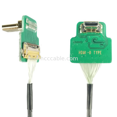 MIPI Adaptateur de connecteur ROHS Adaptateur HDMI-D Micro-tête de coude HDMI-D à 20454-220-02 20455 20453