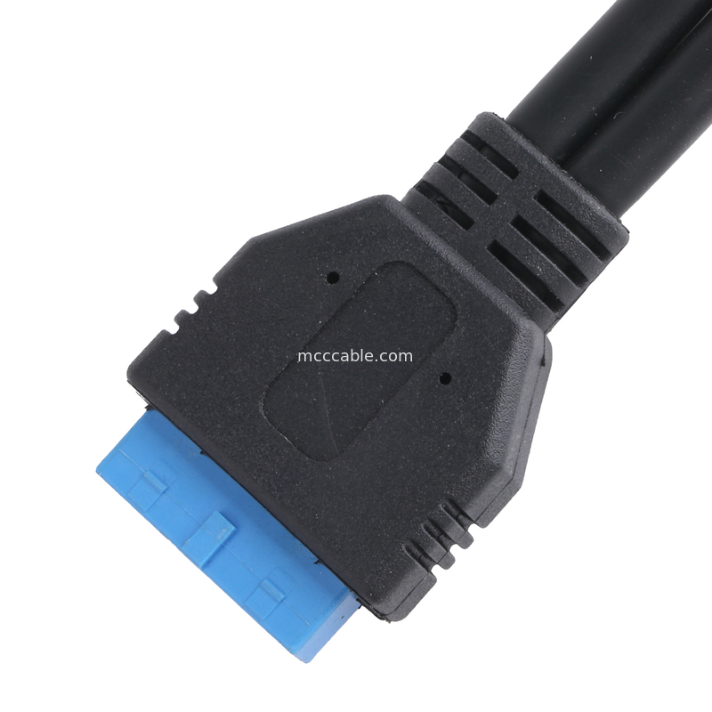 USB 3.0 Panneau mère avant 19/20 câble à broche à connecteur d'extension de l'adaptateur de séparateur USB