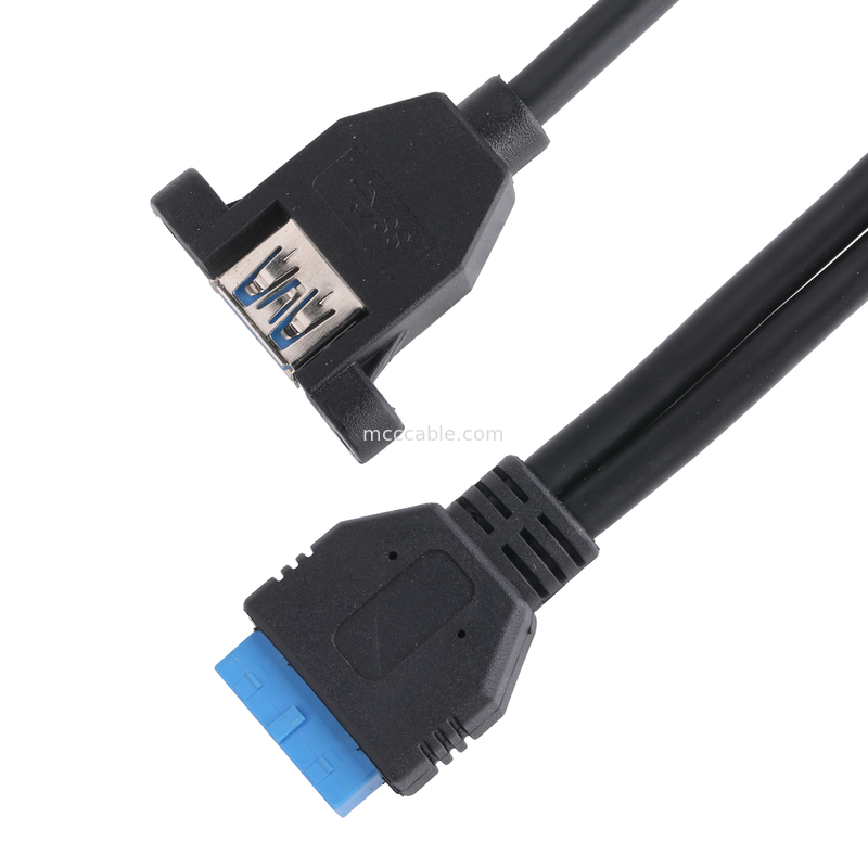 USB 3.0 Panneau mère avant 19/20 câble à broche à connecteur d'extension de l'adaptateur de séparateur USB