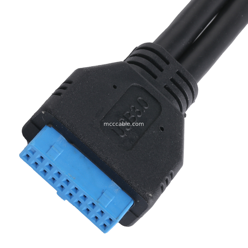 USB 3.0 Panneau mère avant 19/20 câble à broche à connecteur d'extension de l'adaptateur de séparateur USB