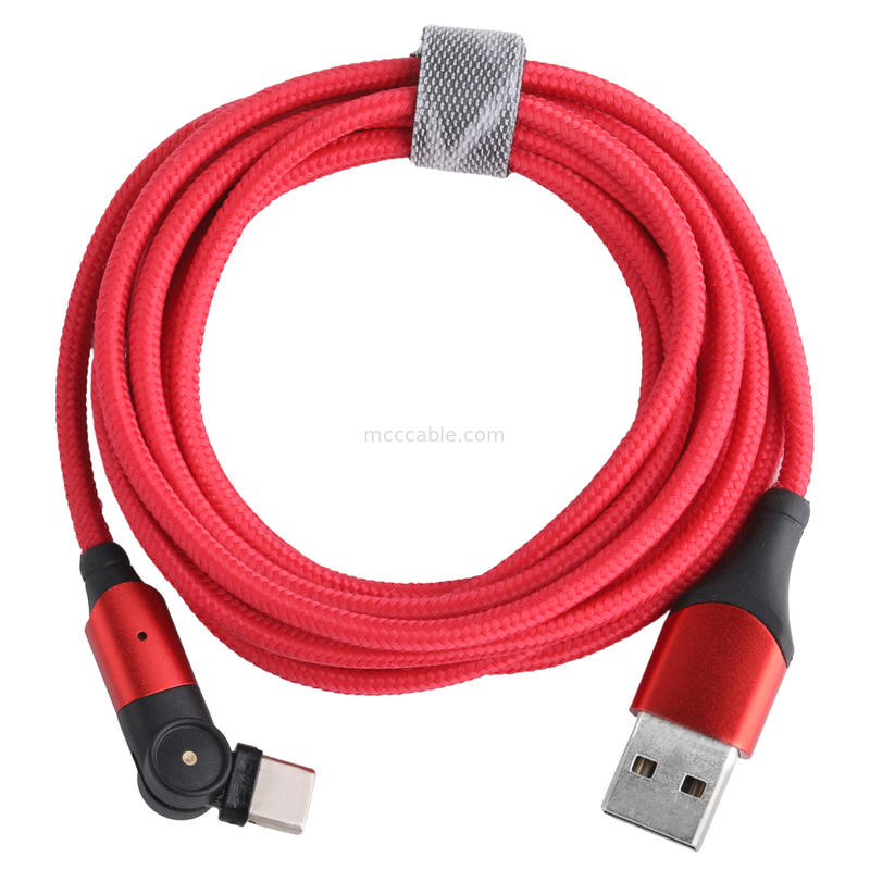 180 degrés de rotation USB 3.0 de type A à type C câble de 1,5 m charge de coque en aluminium