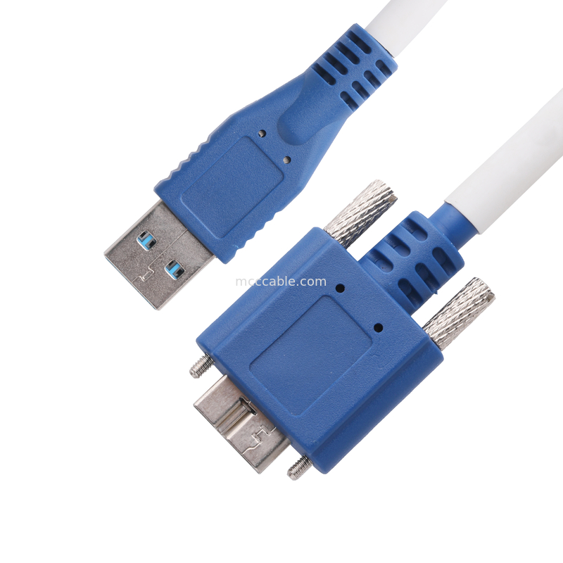5 Gbps Micro B à USB 3.0 Longueur du câble Personnaliser Couleur bleue ROHS