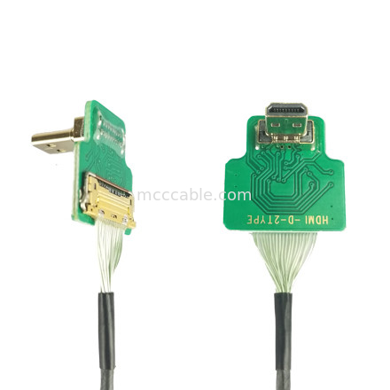 Micro HDMI tête droite 20454-220-02 20455 20453 Micro HDMI-D-2 à  OEM / ODM