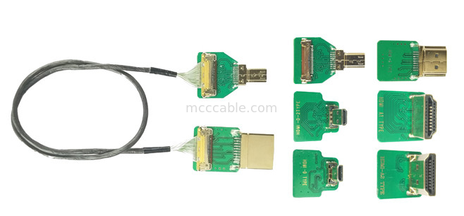 Micro HDMI tête droite 20454-220-02 20455 20453 Micro HDMI-D-2 à  OEM / ODM