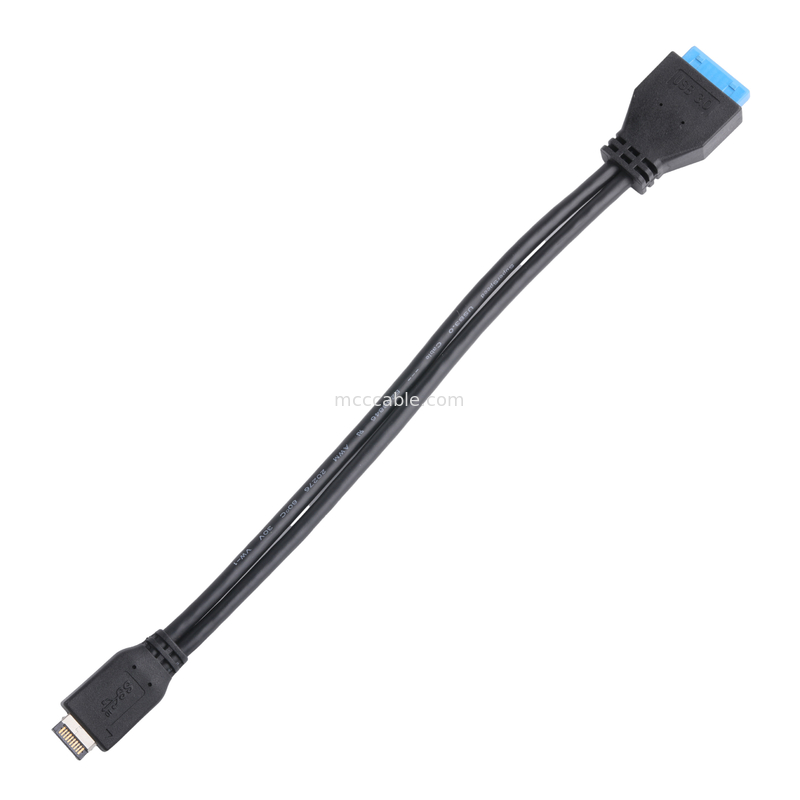 Cable d'alimentation de carte mère d'ordinateur USB 3.1 type E mâle à IDC20P mâle câble d'adaptateur câble d'extension de 20 broches