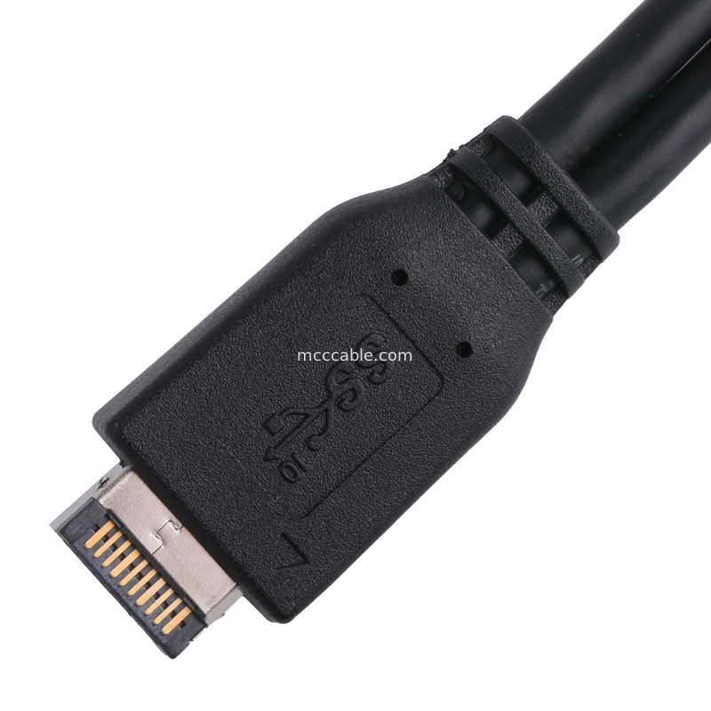 Cable d'alimentation de carte mère d'ordinateur USB 3.1 type E mâle à IDC20P mâle câble d'adaptateur câble d'extension de 20 broches