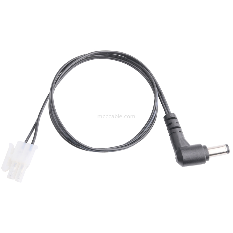 DC Plug 2.1*5.5mm Type de soudure en PVC Apparence moulé sous 90 angles à MOLEX 39012020 PITCH 4.2mm 1*2P