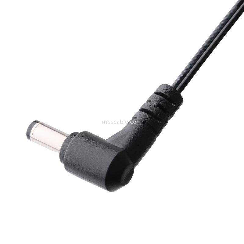 DC Plug 2.1*5.5mm Type de soudure en PVC Apparence moulé sous 90 angles à MOLEX 39012020 PITCH 4.2mm 1*2P