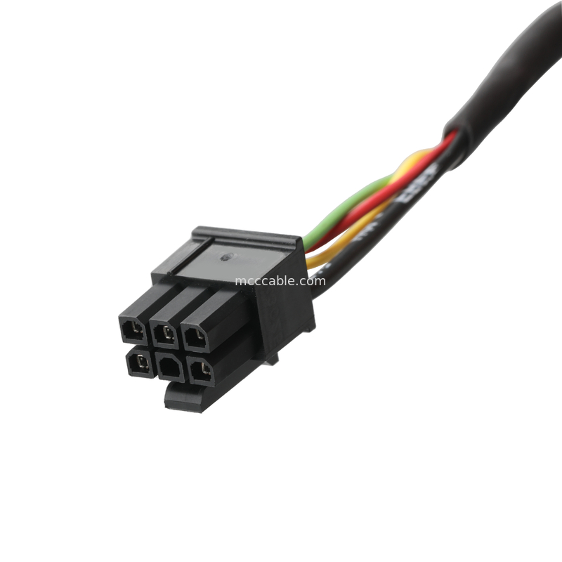 CABLE LVDS HSG 43025-0600 Picth 3.0 mm MX à HSG 43025-0200 et RV1.25-4 connecteur OEM / ODM longueur du câble Personnaliser